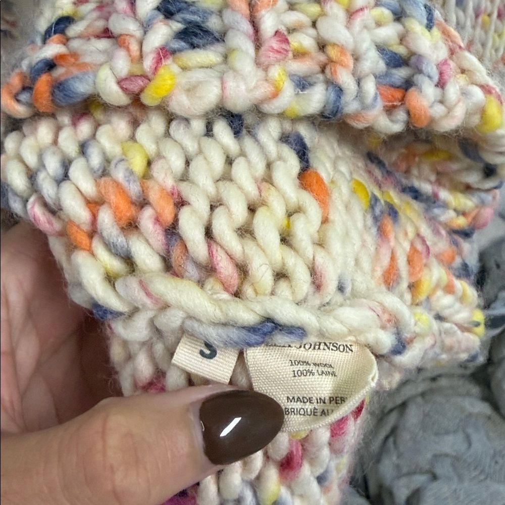 Ulla Johnson Cream Multicolor Knit Turtleneck Sweater - Thick NEVER WORN - Small - Picture 6 of 6